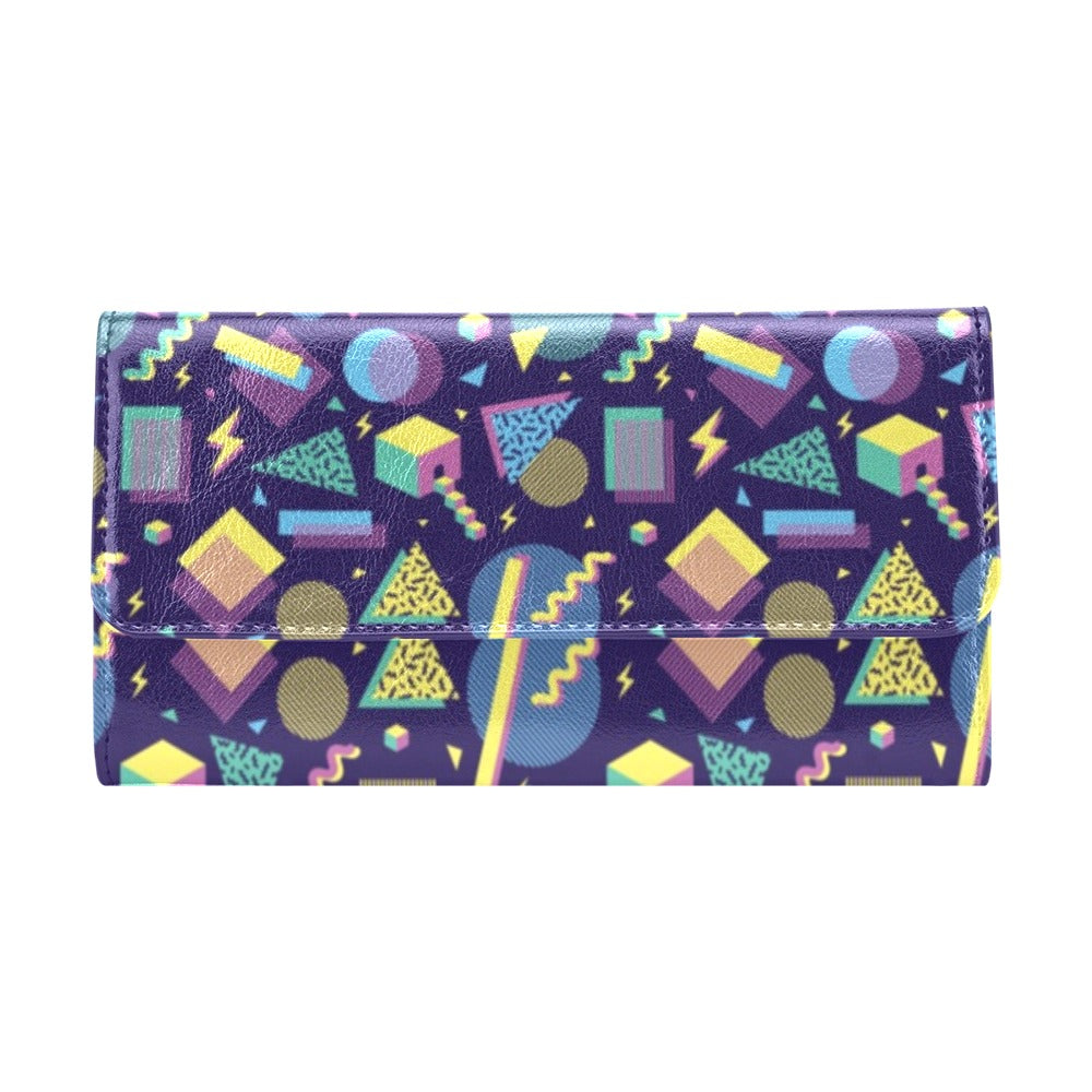 Geometric Print Design LKS401 Women's Trifold Wallet