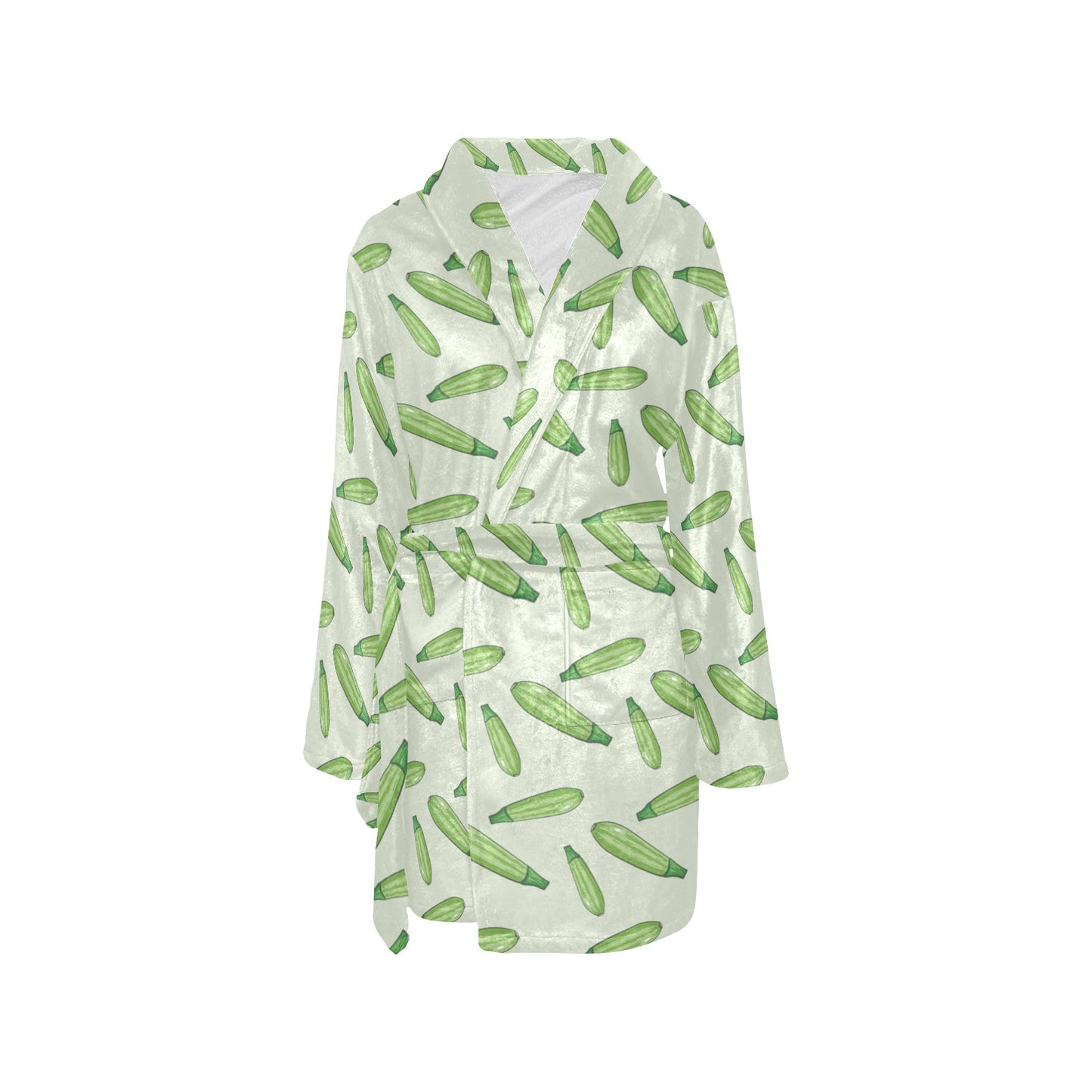 Zucchini Print Design LKS302 Women's Fleece Robe