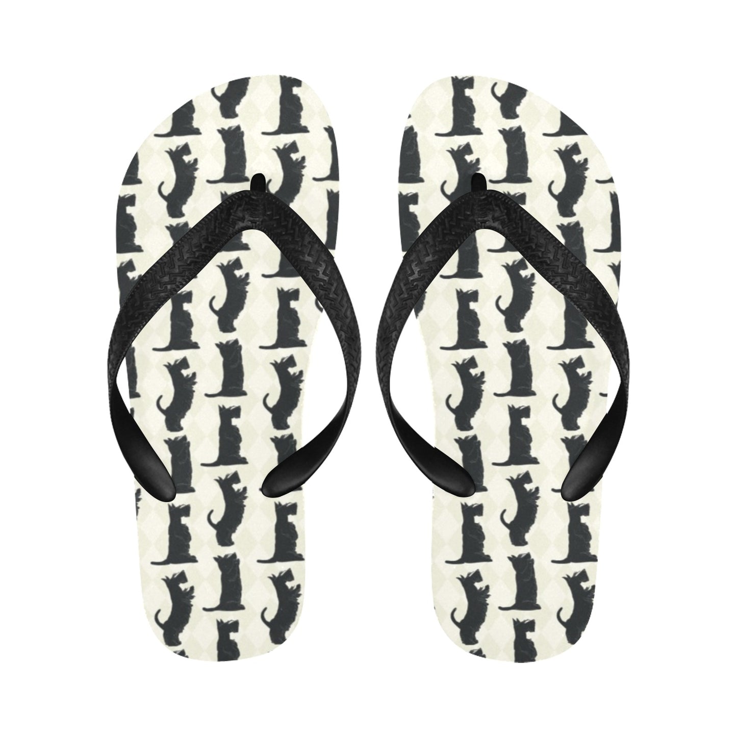 Scottish Terriers Print Design LKS309 Flip Flops