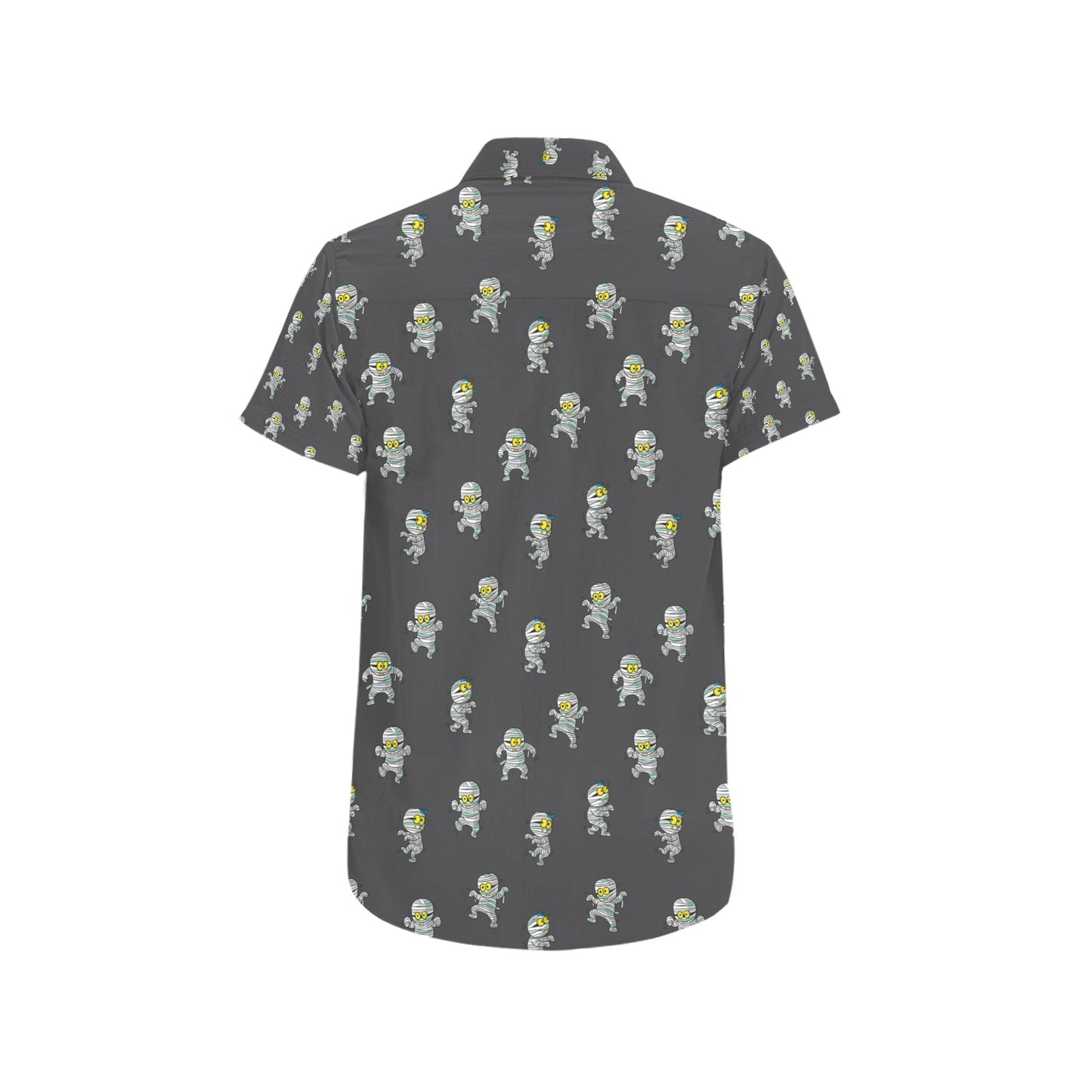 Mummy Print Design LKS305 Men Short Sleeve Button Up Shirt