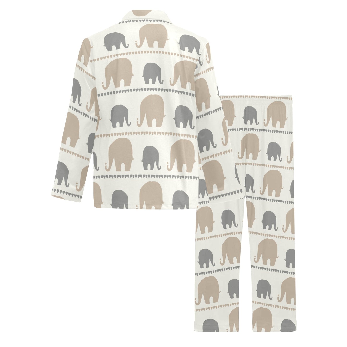 Elephant Cute Men's Long Pajama Set