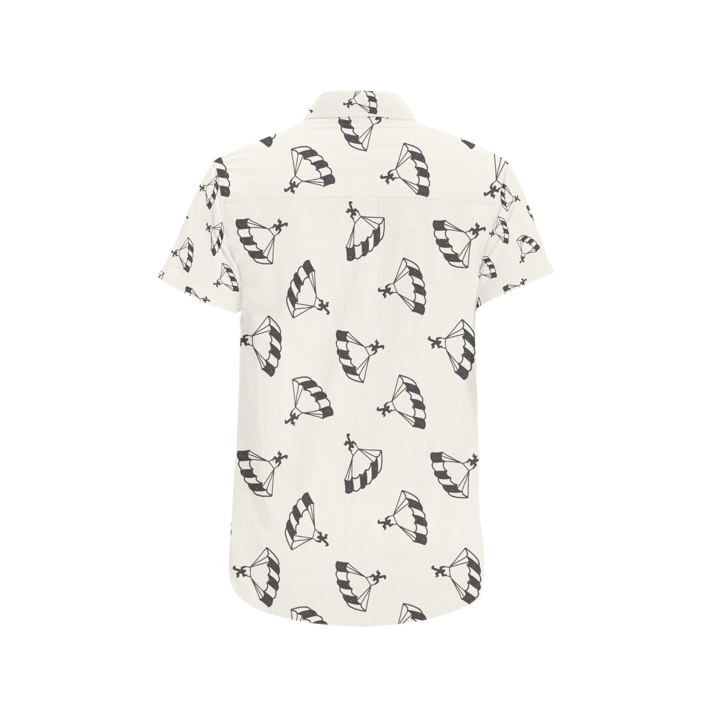 Skydiver Print Design LKS301 Men Short Sleeve Button Up Shirt