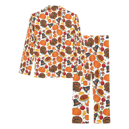 Thanksgiving Print Design LKS304 Women's Long Pajama Set
