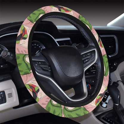 Pig Print Design LKS403 Steering Wheel Cover with Elastic Edge