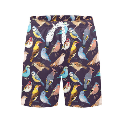 Bird Cute Print Pattern Men's Swim Trunks Beach Shorts