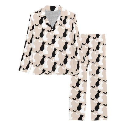 Cat Pattern Print Design 04 Women's Long Pajama Set