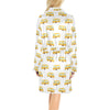 School Bus Print Design LKS306 Women's Fleece Robe