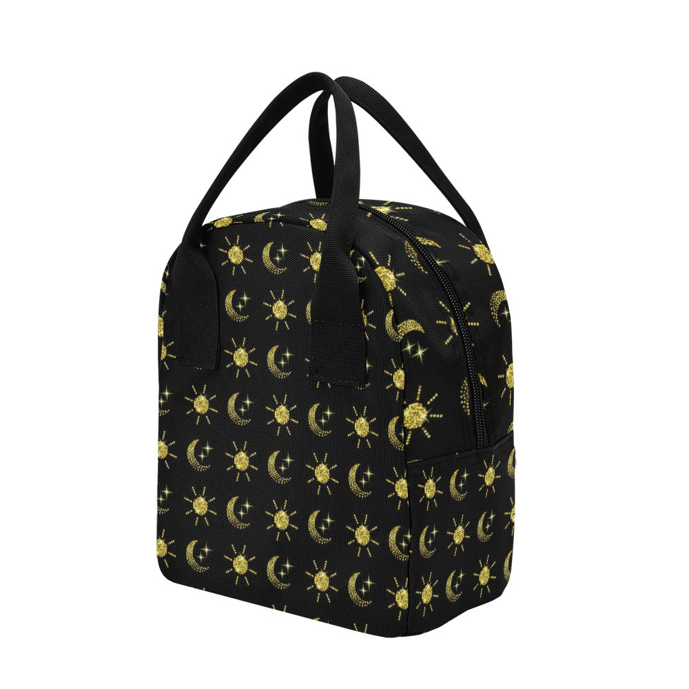 Sun Moon Print Design LKS304 Insulated Lunch Bag