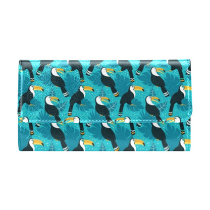 Toucan Parrot Pattern Print Women's Trifold Wallet