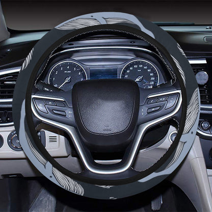 Whale Print Design LKS301 Steering Wheel Cover with Elastic Edge