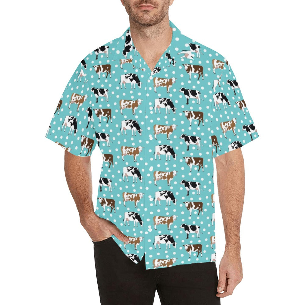 Cattle Print Design LKS405 Men's Men's Hawaiian Shirt