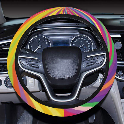 Vortex Print Design LKS301 Steering Wheel Cover with Elastic Edge