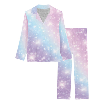 Cosmic Pastel Pattern Print Design 02 Women's Long Pajama Set