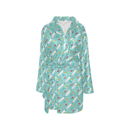 Phlebotomist Medical Print Women's Fleece Robe