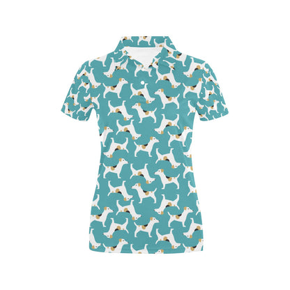 Russell Terriers Print Design LKS301 Women's Polo Shirt