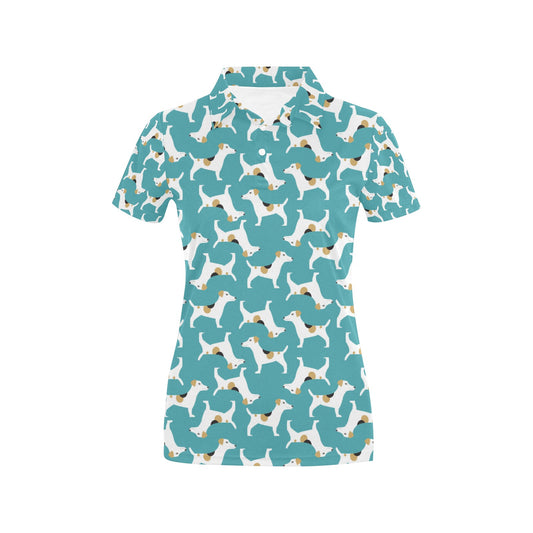 Russell Terriers Print Design LKS301 Women's Polo Shirt