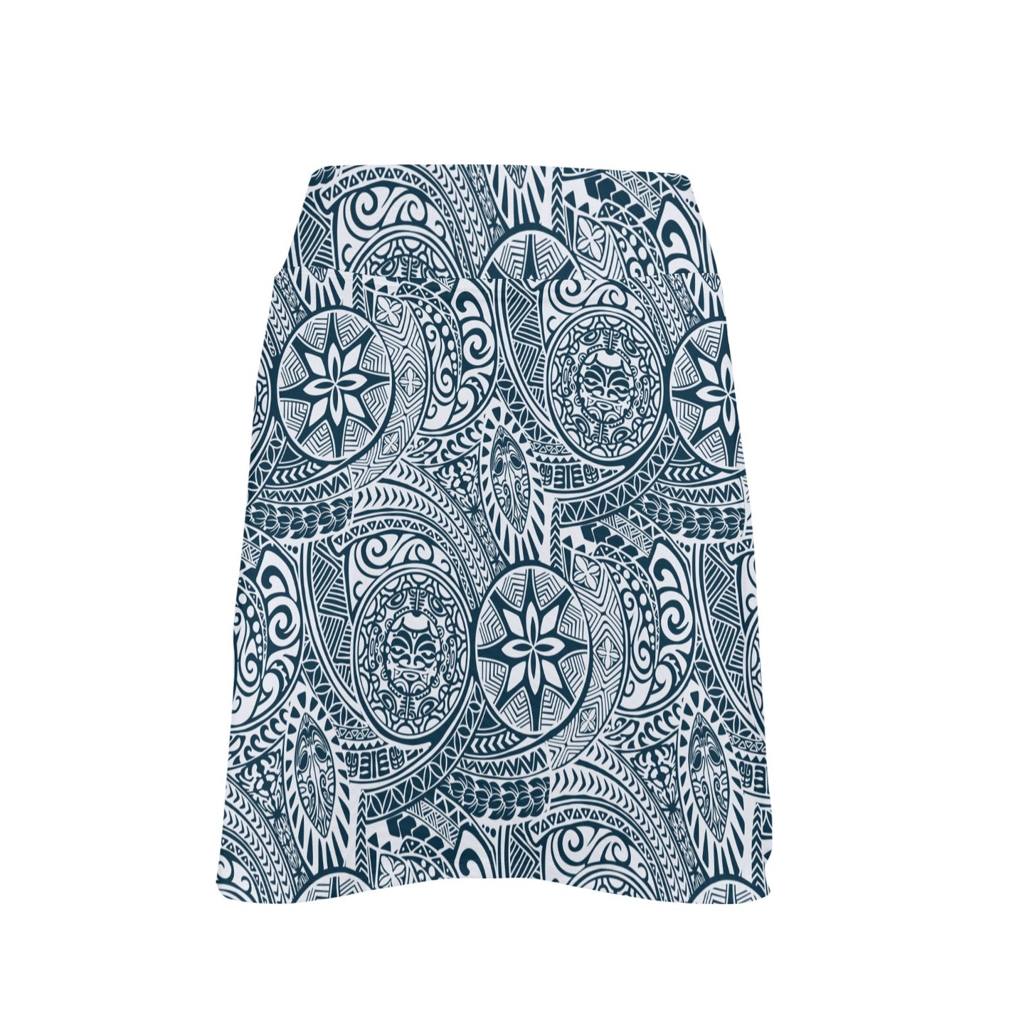 Samoan Pattern Print Design LKS306 17" Golf & Pickleball Skort with Pockets
