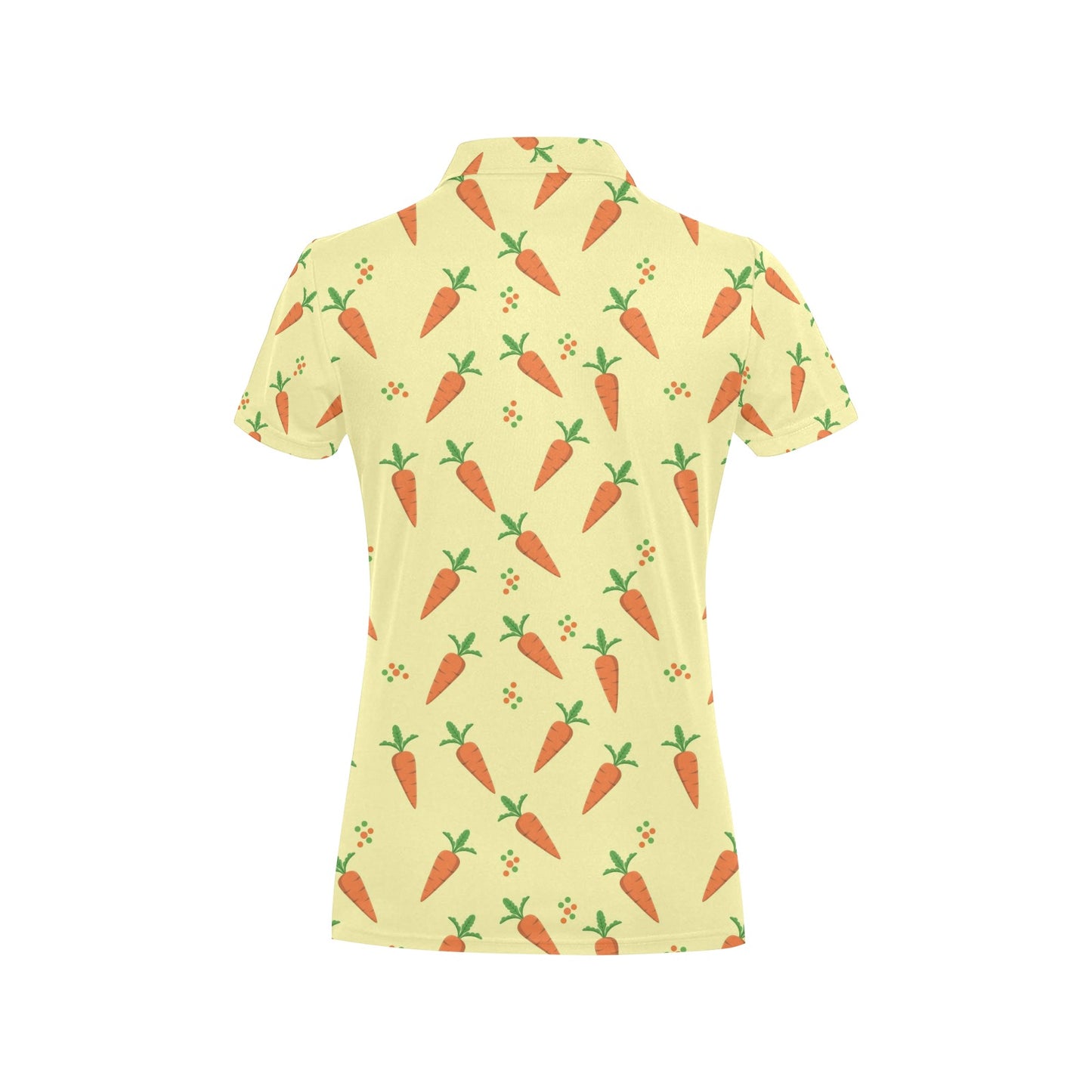 Carrot Pattern Print Design 04 Women's Polo Shirt