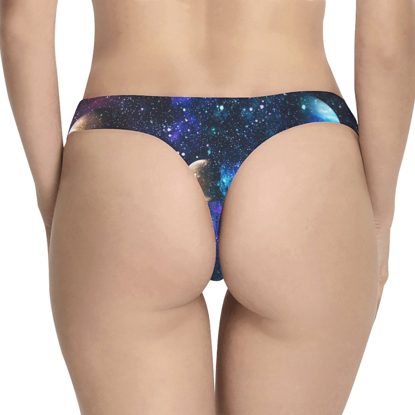 Galaxy Stardust Planet Space Print Women's Thongs