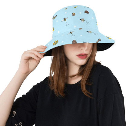 Honey Bee Print Design LKS307 Unisex Bucket Hat
