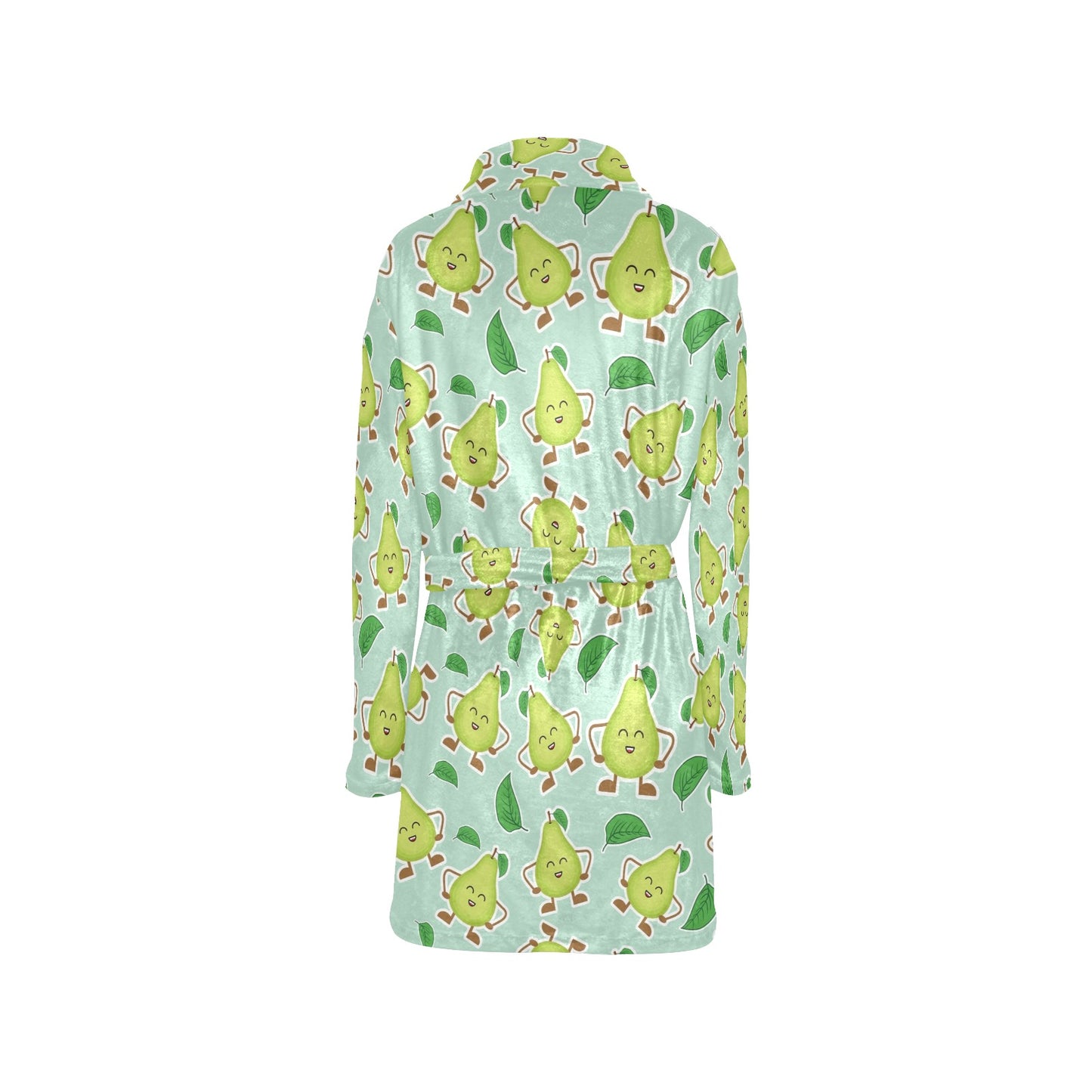 Avocado Pattern Print Design AC011 Women's Fleece Robe