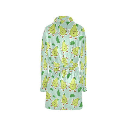 Avocado Pattern Print Design AC011 Women's Fleece Robe