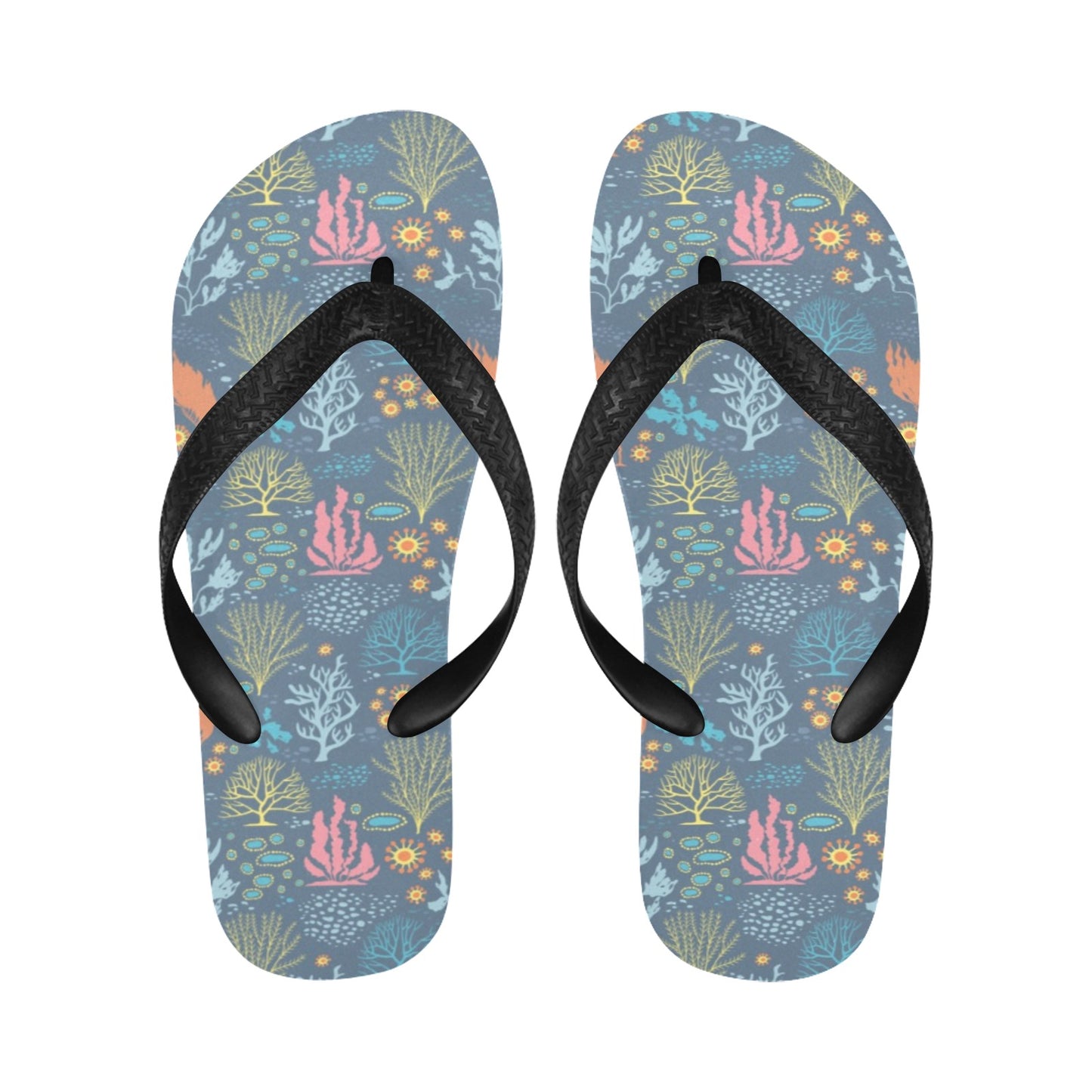 Seaweed Print Design LKS304 Flip Flops