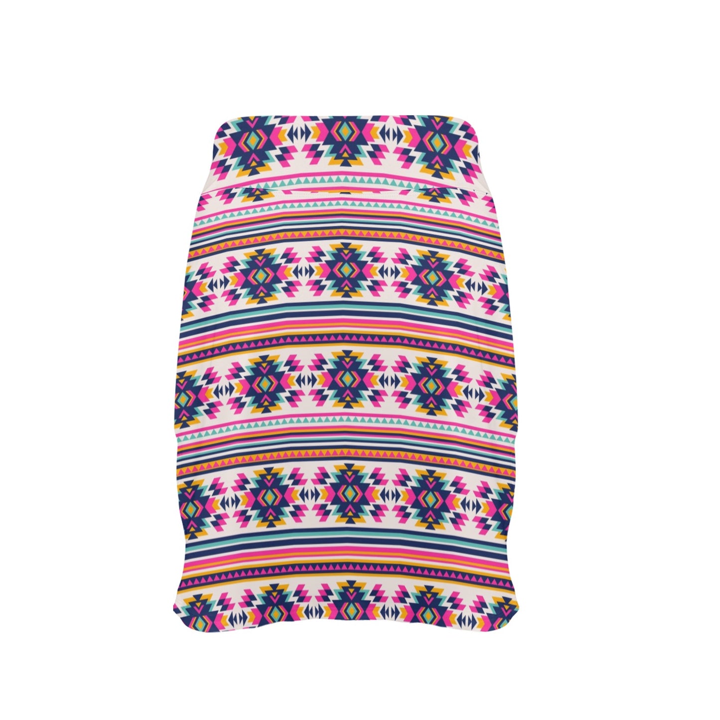 Indian Navajo Neon Themed Design Print 17" Golf & Pickleball Skort with Pockets
