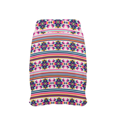 Indian Navajo Neon Themed Design Print 17" Golf & Pickleball Skort with Pockets