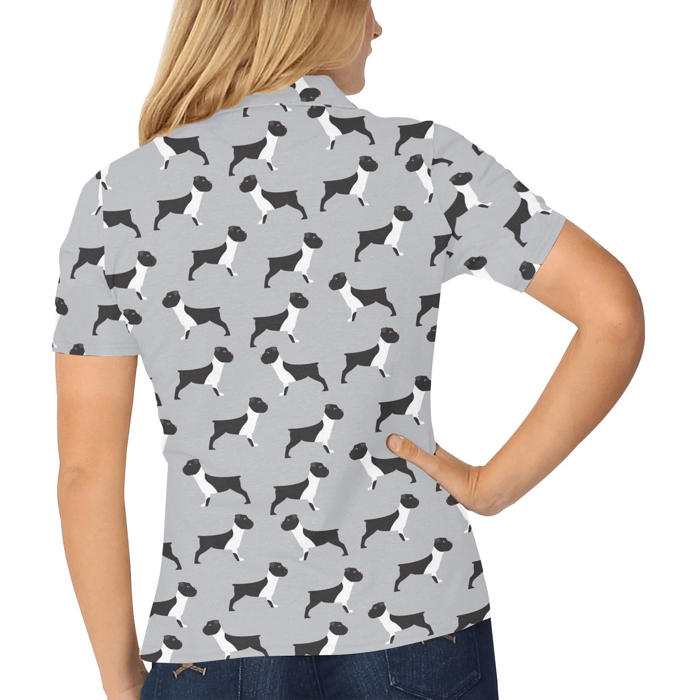 Boxers Pattern Print Design 01 Women's Polo Shirt