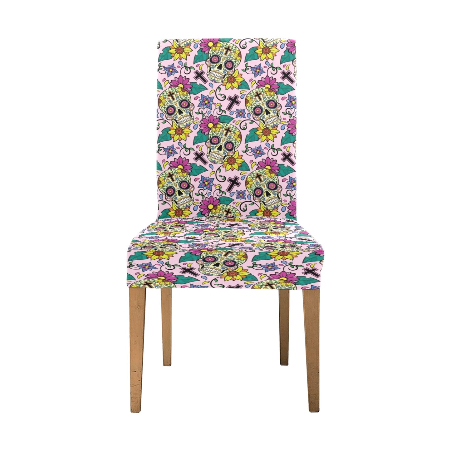 Sugar Skull Print Design LKS307 Dining Chair Slipcover