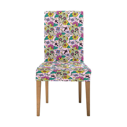 Sugar Skull Print Design LKS307 Dining Chair Slipcover