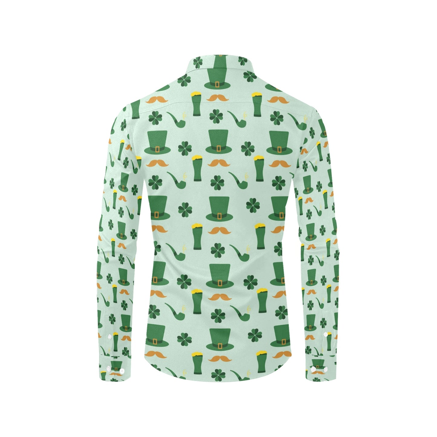 St Patricks Day Print Design LKS304 Men's Long Sleeve Dress Shirt