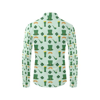St Patricks Day Print Design LKS304 Men's Long Sleeve Dress Shirt