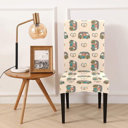 Hippie Van Peace Print Design LKS303 Dining Chair Slipcover