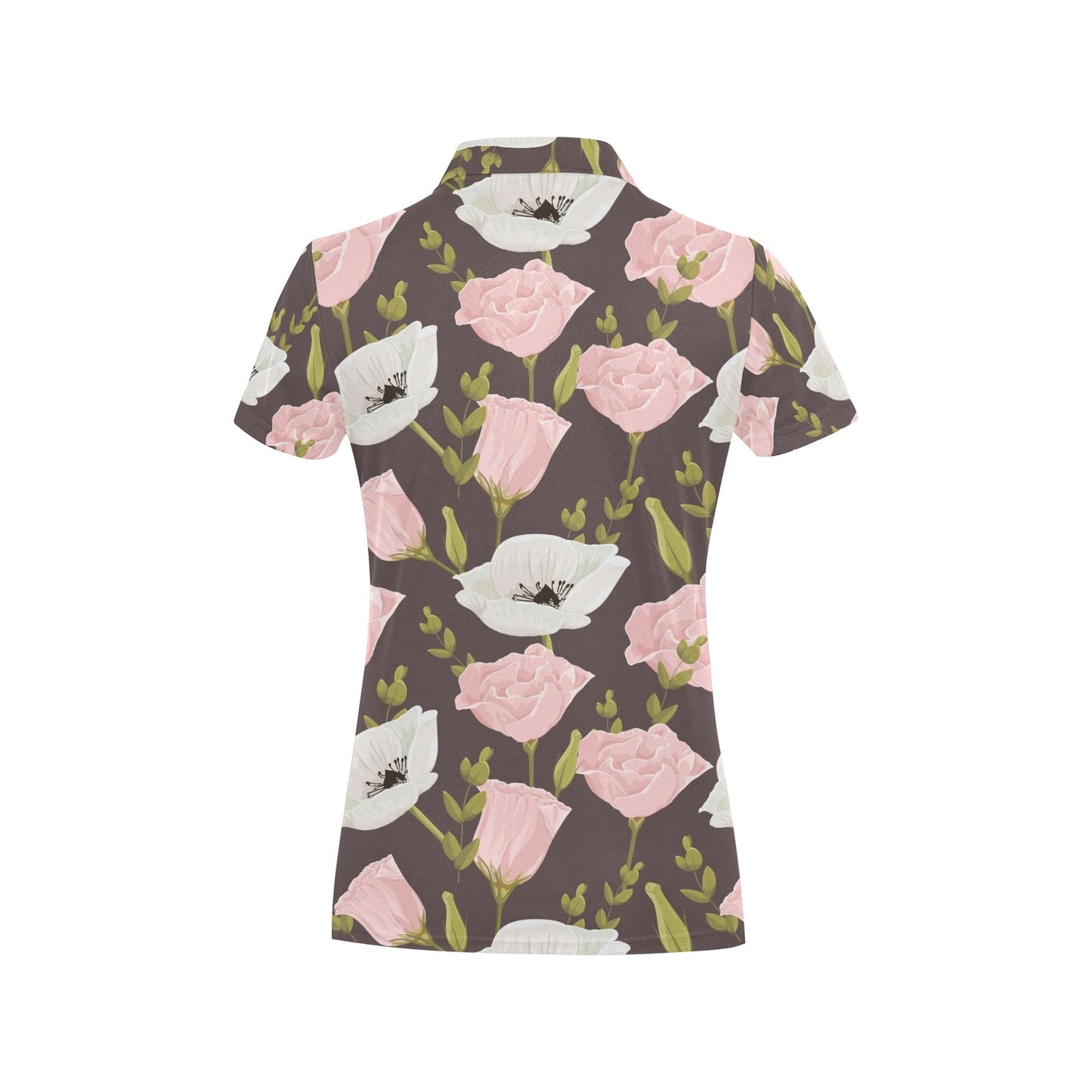 Anemone Pattern Print Design AM011 Women's Polo Shirt