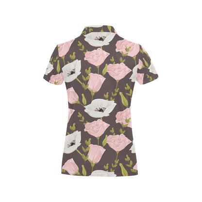 Anemone Pattern Print Design AM011 Women's Polo Shirt