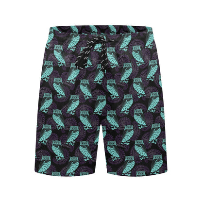 Tribal Pattern Print Design LKS3010 Men's Swim Trunks Beach Shorts