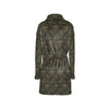 Skull Camo Style Print Design LKS308 Women's Fleece Robe