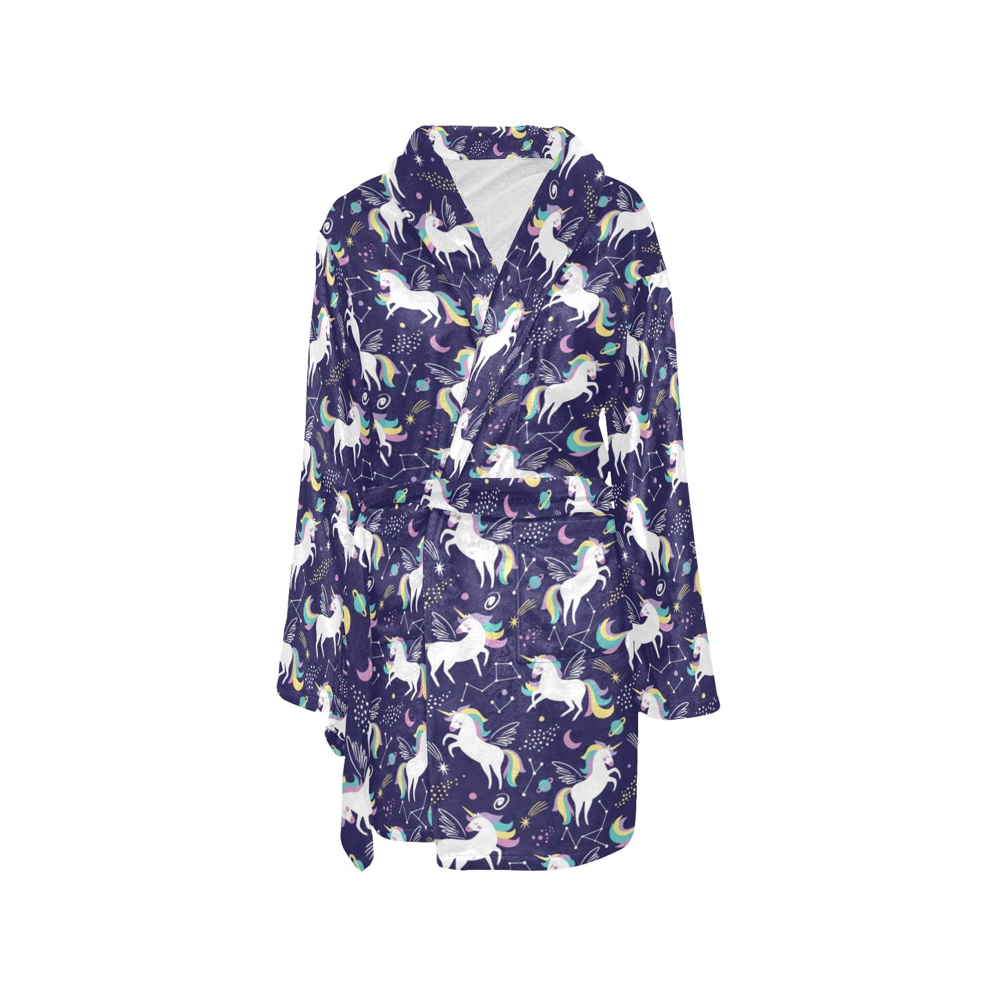 Unicorn Print Design LKS305 Women's Fleece Robe