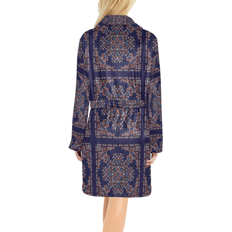 Bandana Print Design LKS3012 Women's Fleece Robe