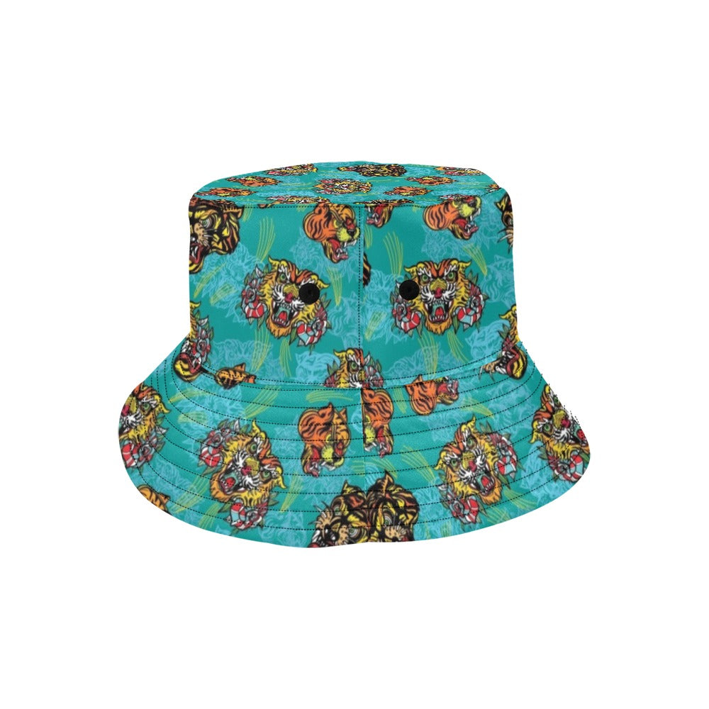 Tattoo Tiger Head Print Design LKS304 Unisex Bucket Hat