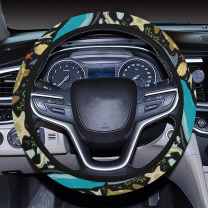 Underwater Animal Print Design LKS301 Steering Wheel Cover with Elastic Edge