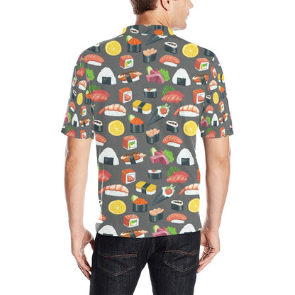 Sushi Print Design LKS302 Men Polo Shirt