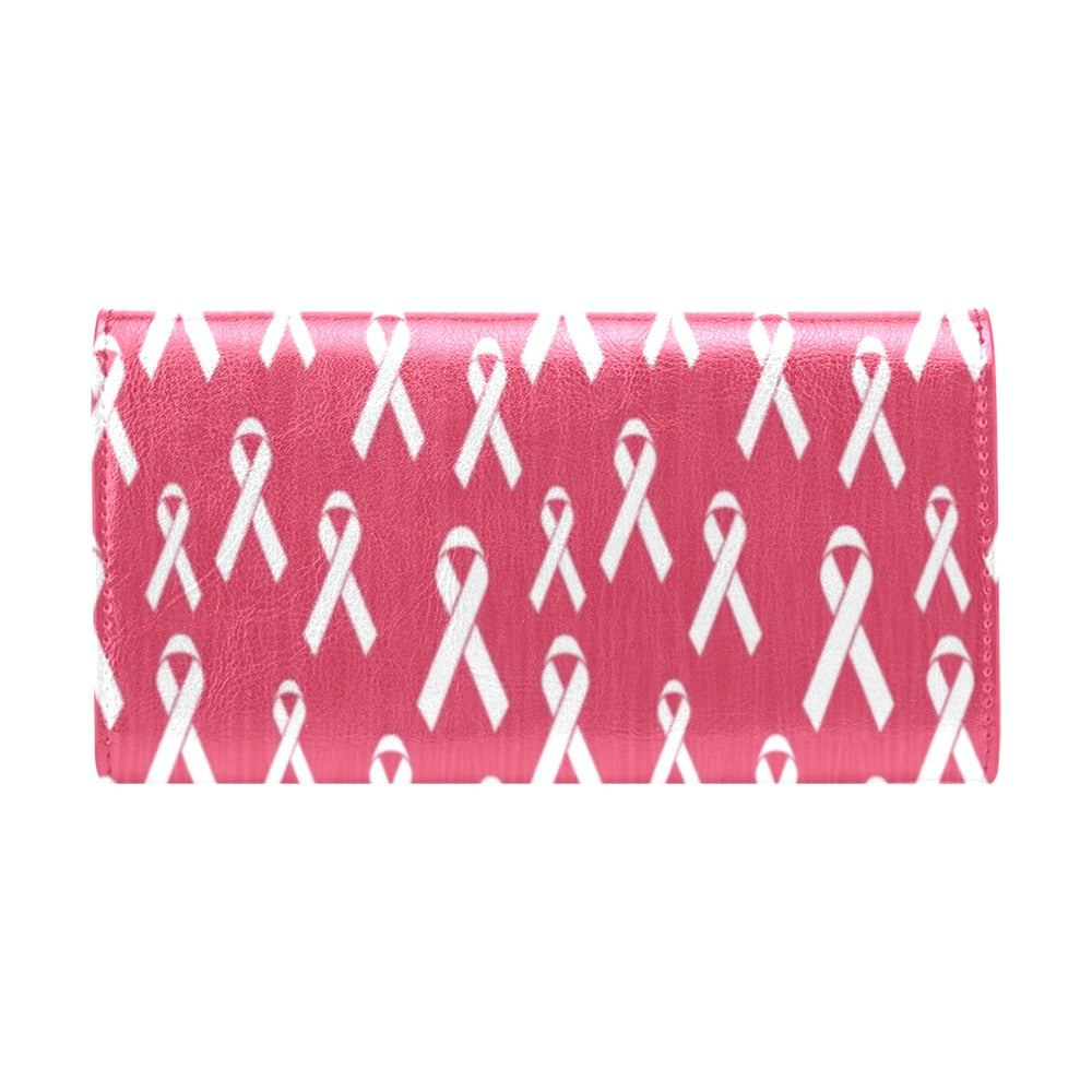 Breast Cancer Awareness Symbol Women's Trifold Wallet