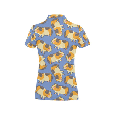 Guinea Pig Pattern Print Design 01 Women's Polo Shirt