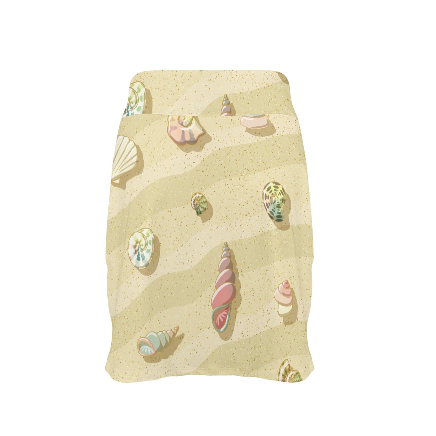 Beach with Seashell Theme 17" Golf & Pickleball Skort with Pockets