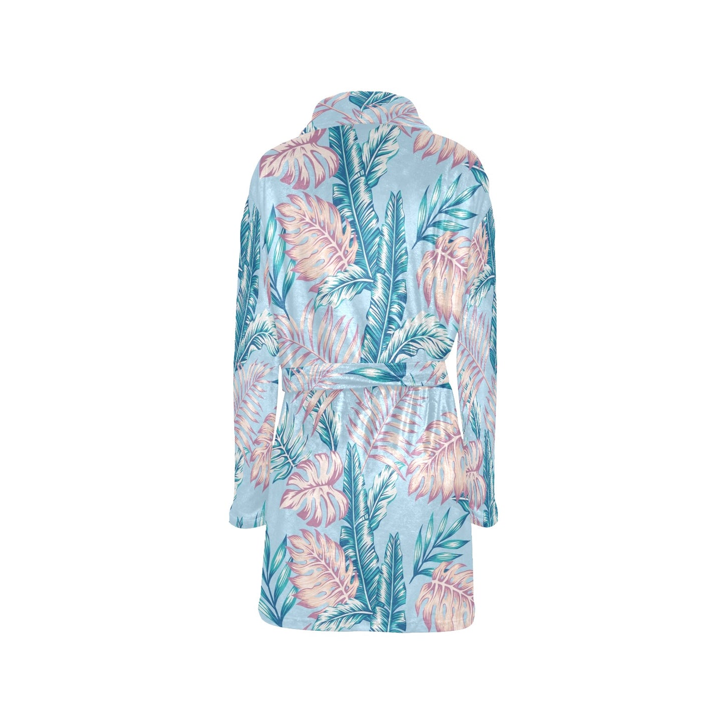 Tropical Flower Pattern Print Design TF01 Women's Fleece Robe