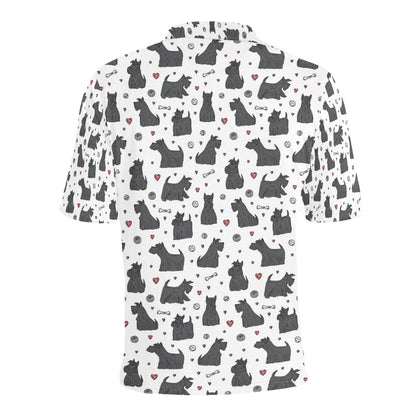 Scottish Terriers Print Design LKS3015 Men Polo Shirt