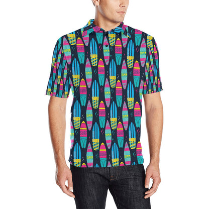 Surfboard Colorful Print Design LKS302 Men Polo Shirt
